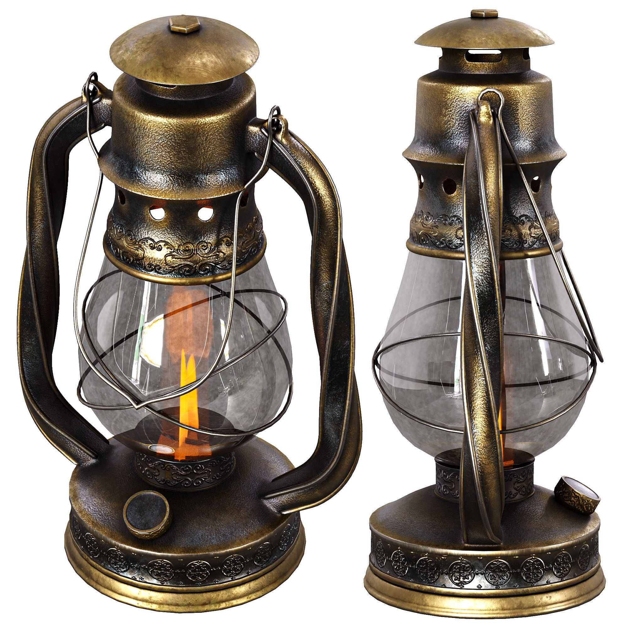 Old Lanterns - Game-Ready 3D Model - View 3