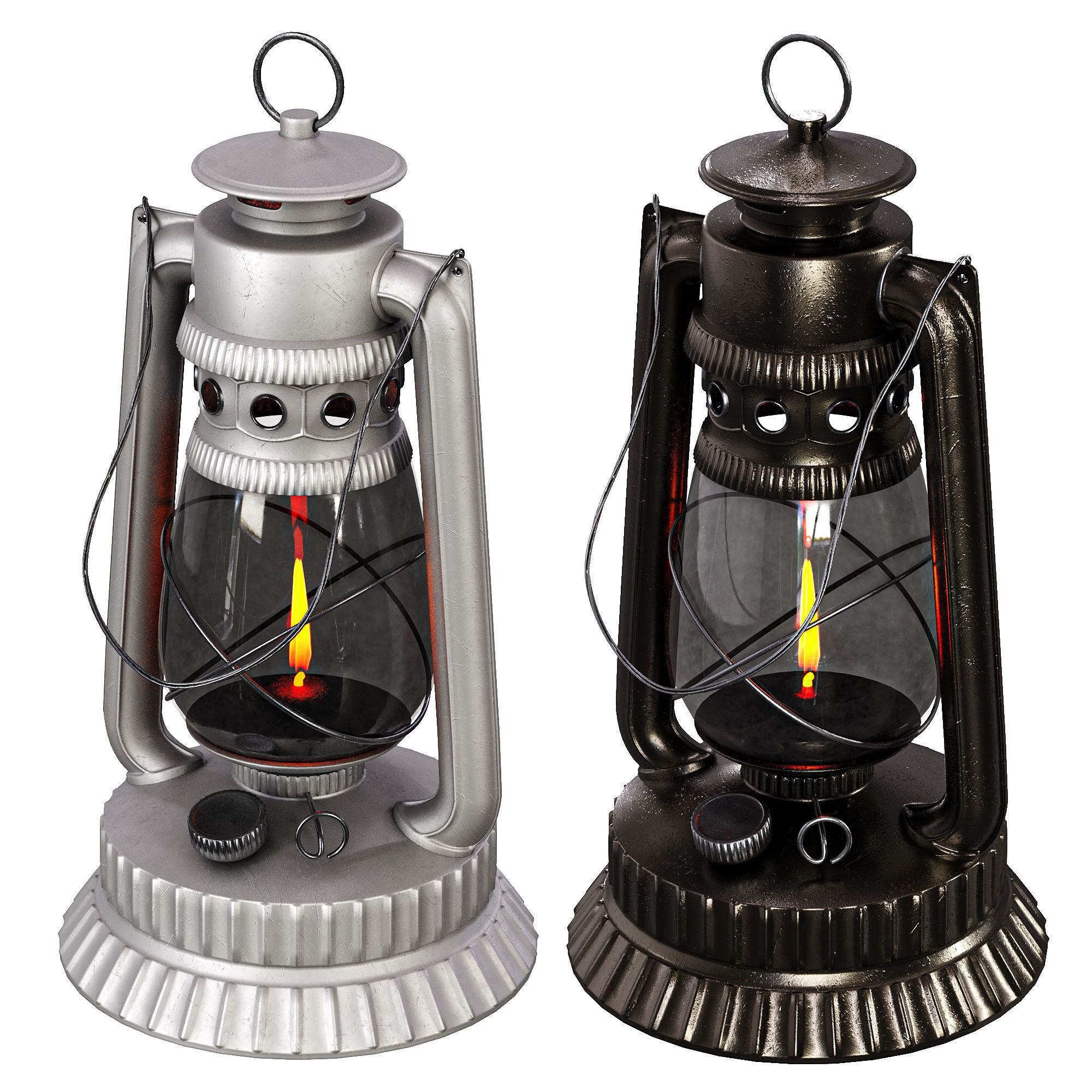 Old Lanterns - Game-Ready 3D Model - View 6