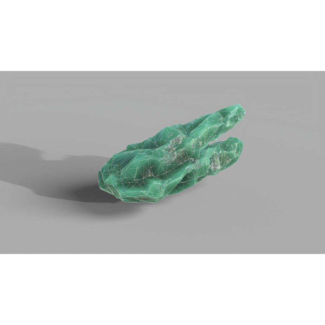 Mountain Ice Rocks 3D Model – Low Poly PBR Asset for Games, FBX - View 19