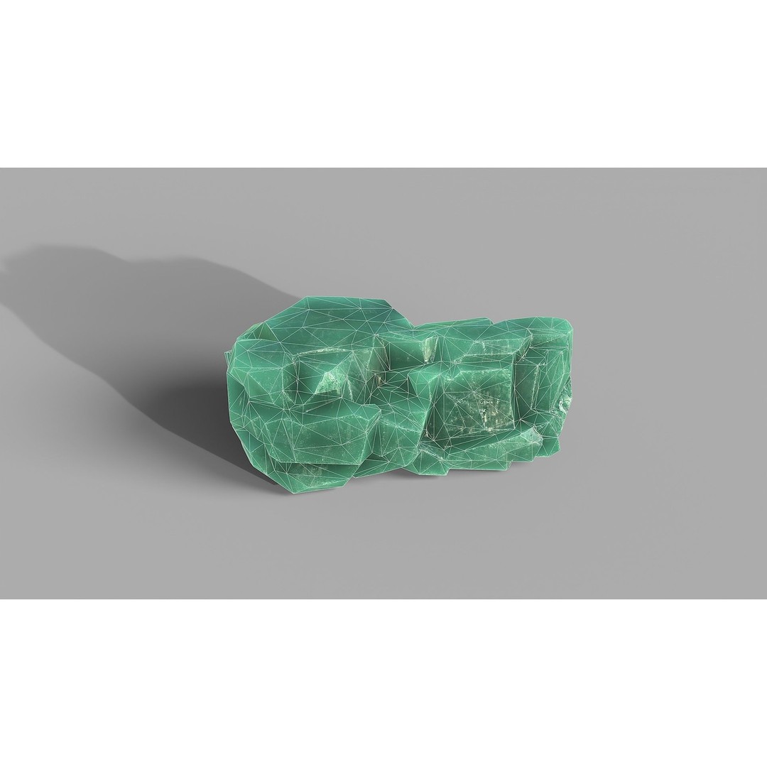 Mountain Ice Rocks 3D Model – Low Poly PBR Asset for Games, FBX - View 9