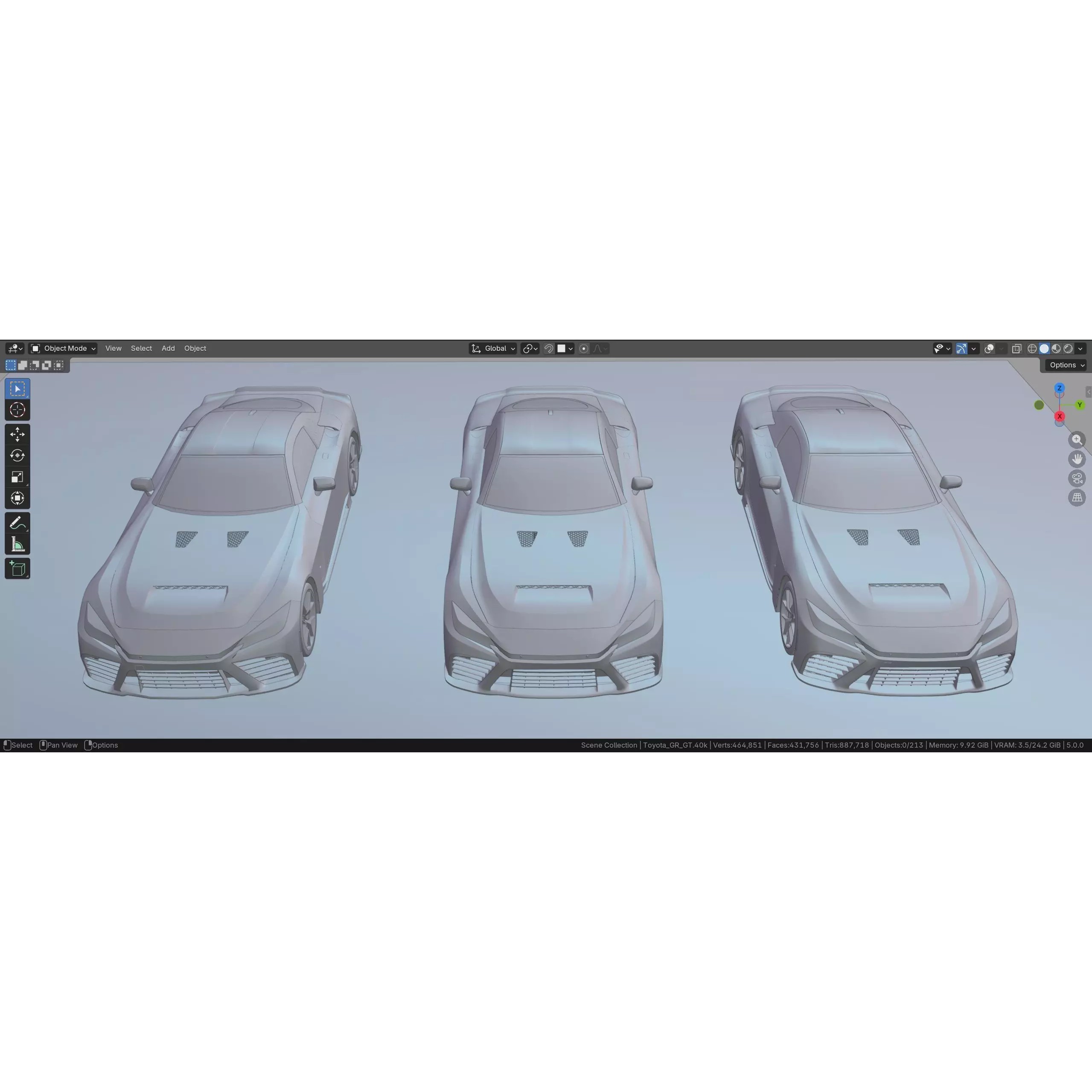 2025 Toyota GR GT - Low-Poly Game-Ready 3D Model - View 10