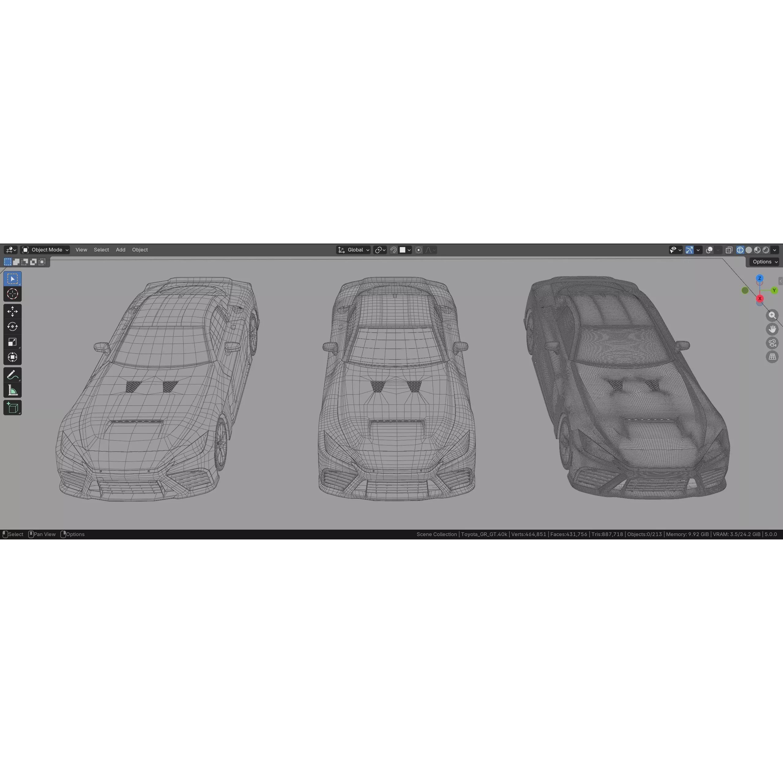 2025 Toyota GR GT - Low-Poly Game-Ready 3D Model - View 11