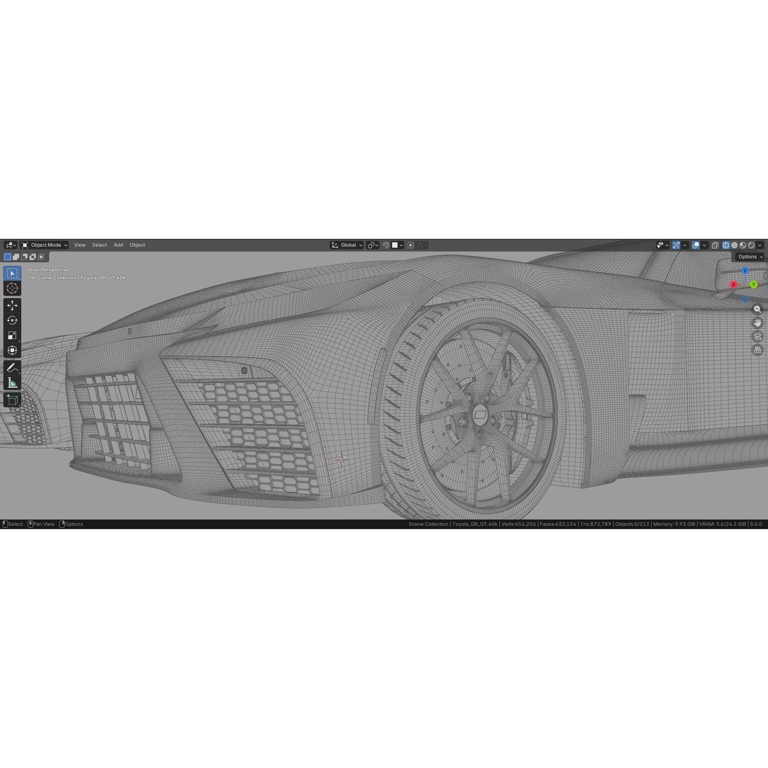 2025 Toyota GR GT - Low-Poly Game-Ready 3D Model - View 12