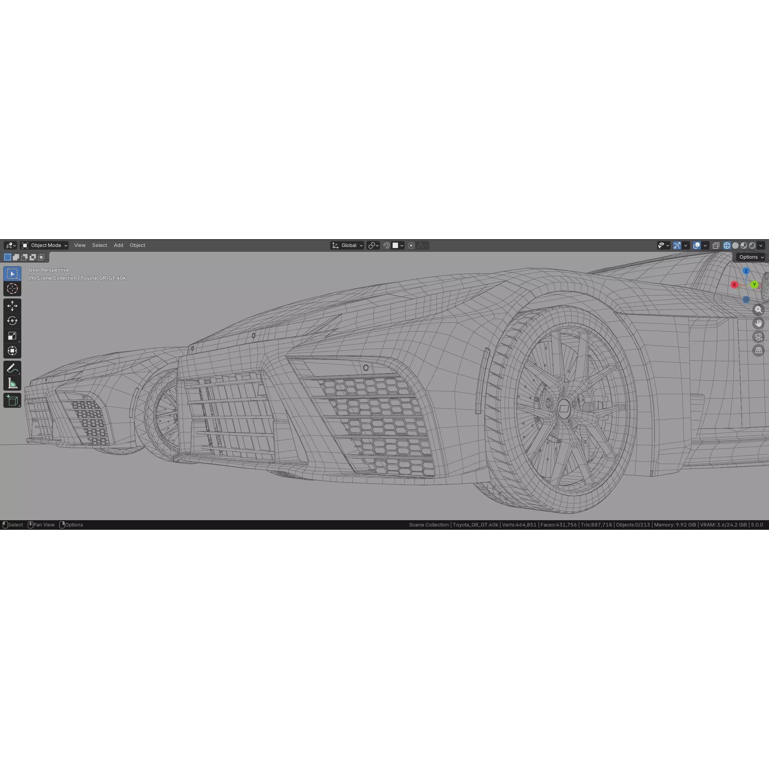 2025 Toyota GR GT - Low-Poly Game-Ready 3D Model - View 13