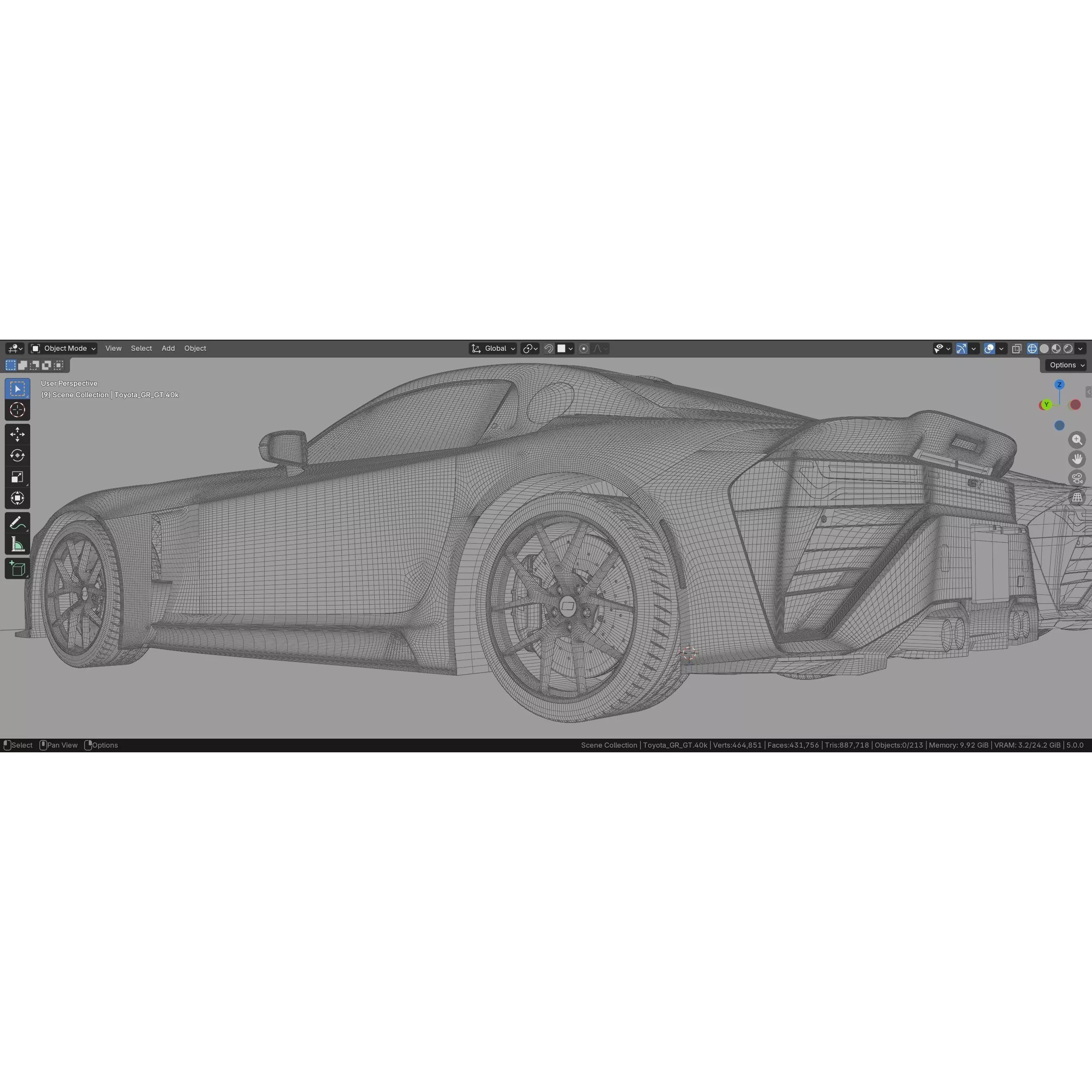 2025 Toyota GR GT - Low-Poly Game-Ready 3D Model - View 15