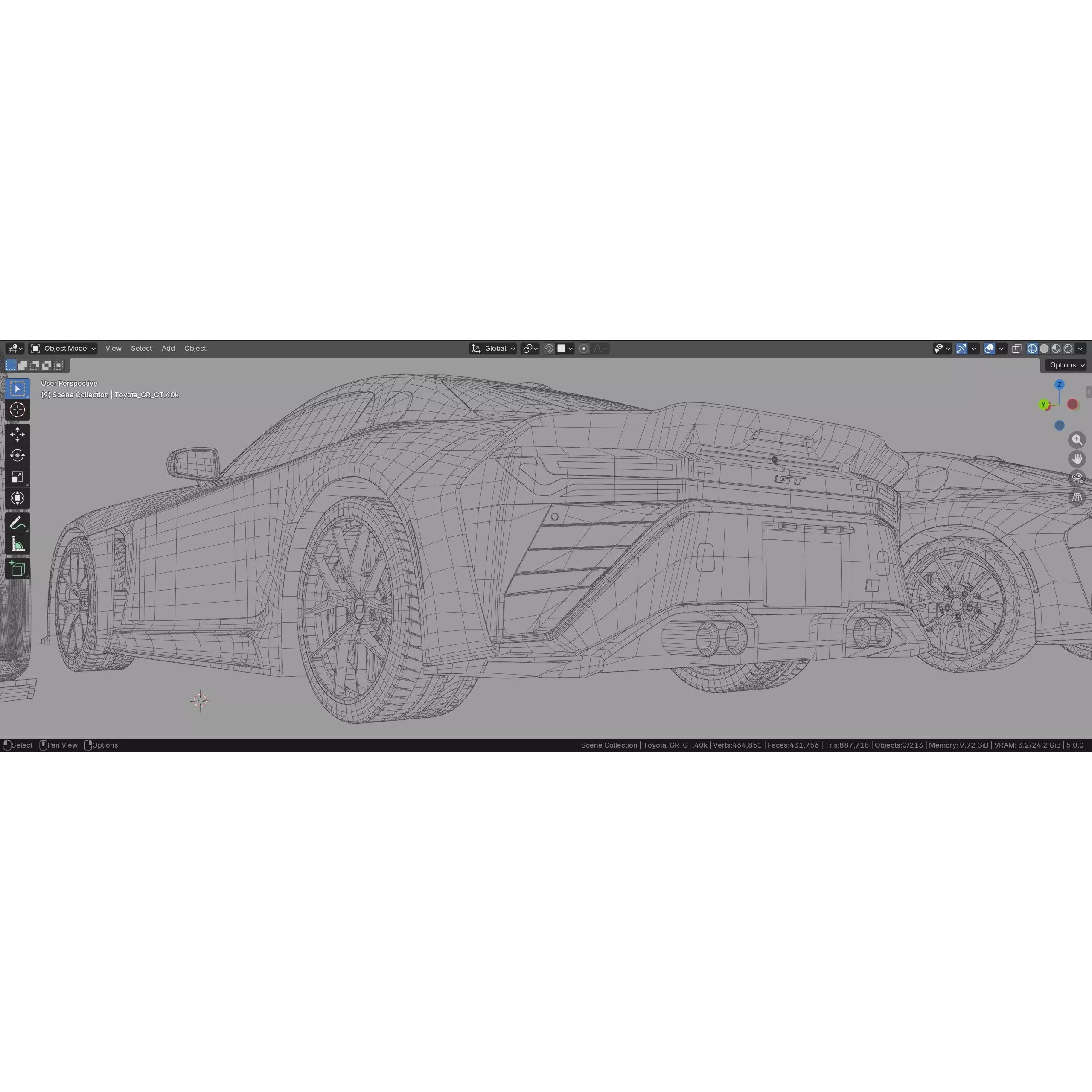 2025 Toyota GR GT - Low-Poly Game-Ready 3D Model - View 16