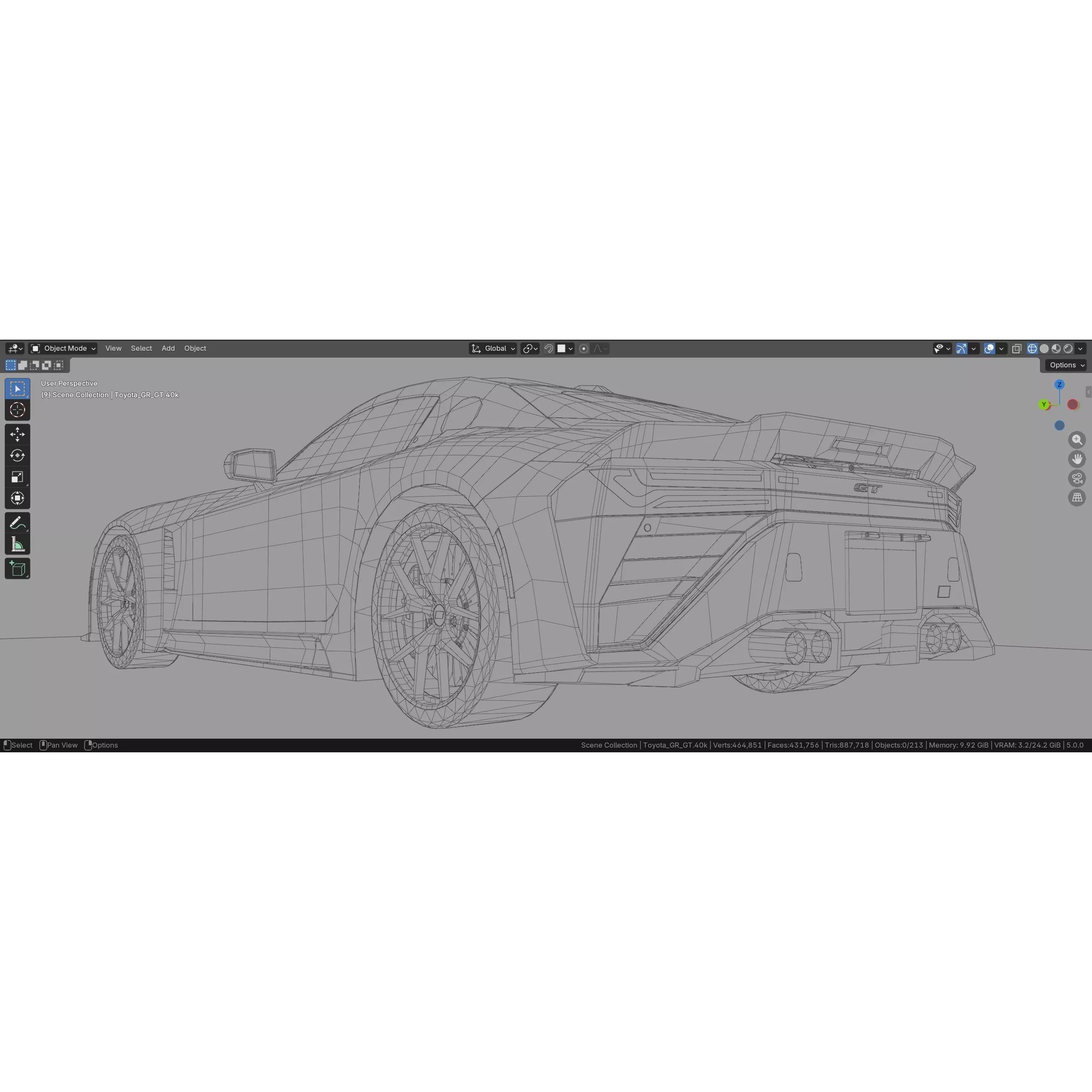 2025 Toyota GR GT - Low-Poly Game-Ready 3D Model - View 17