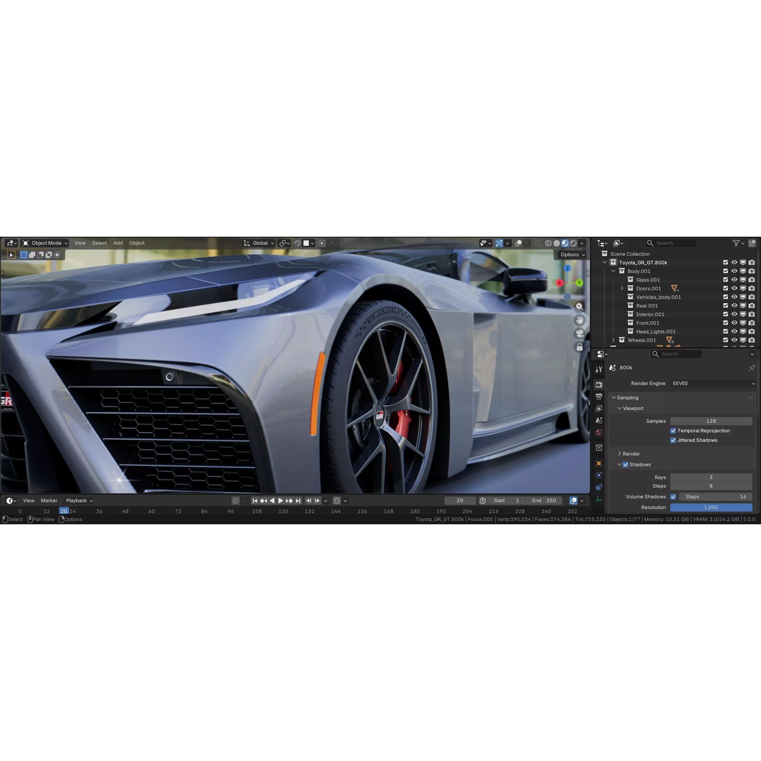 2025 Toyota GR GT - Low-Poly Game-Ready 3D Model - View 19