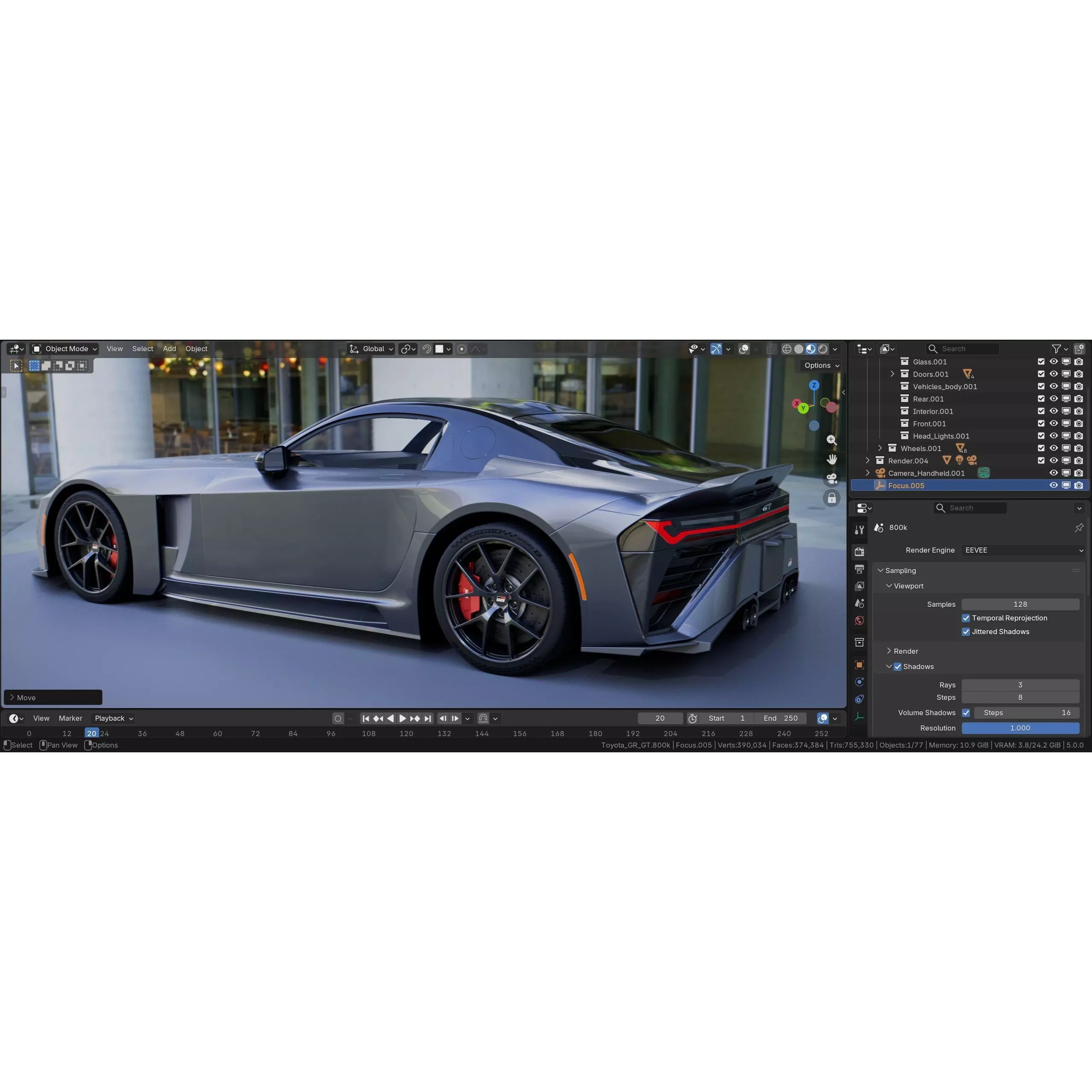 2025 Toyota GR GT - Low-Poly Game-Ready 3D Model - View 5