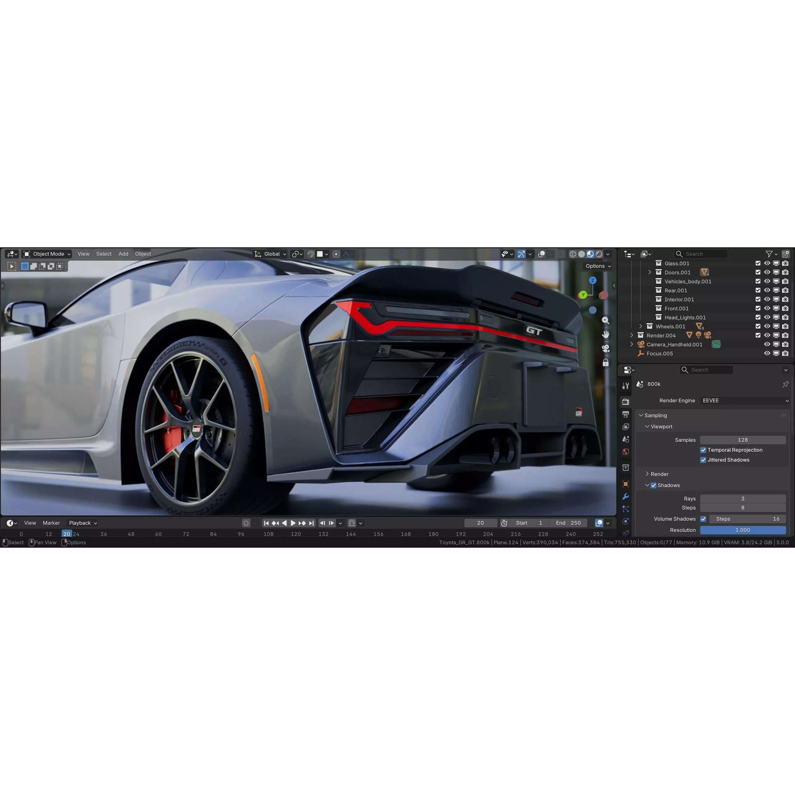 2025 Toyota GR GT - Low-Poly Game-Ready 3D Model - View 7