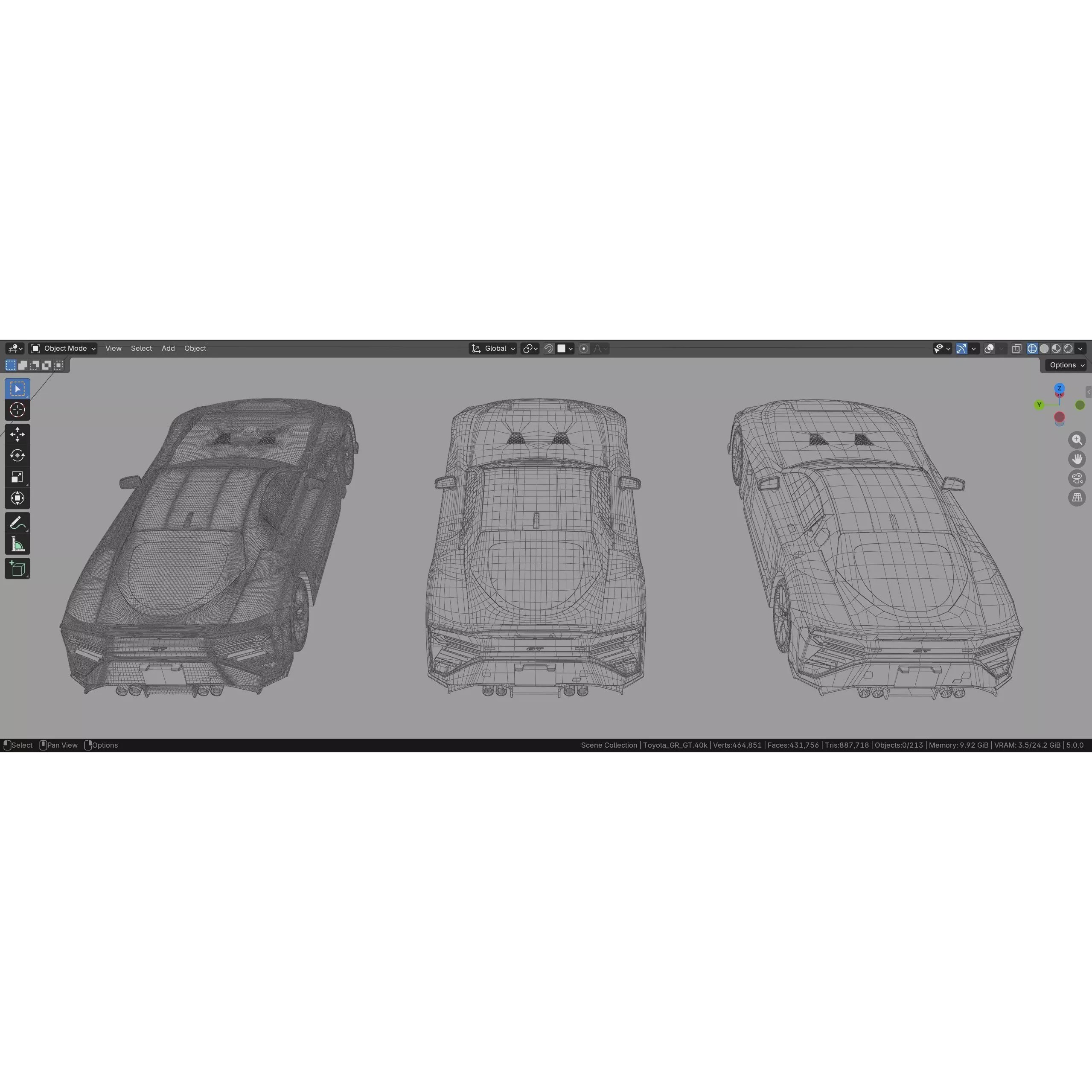 2025 Toyota GR GT - Low-Poly Game-Ready 3D Model - View 8