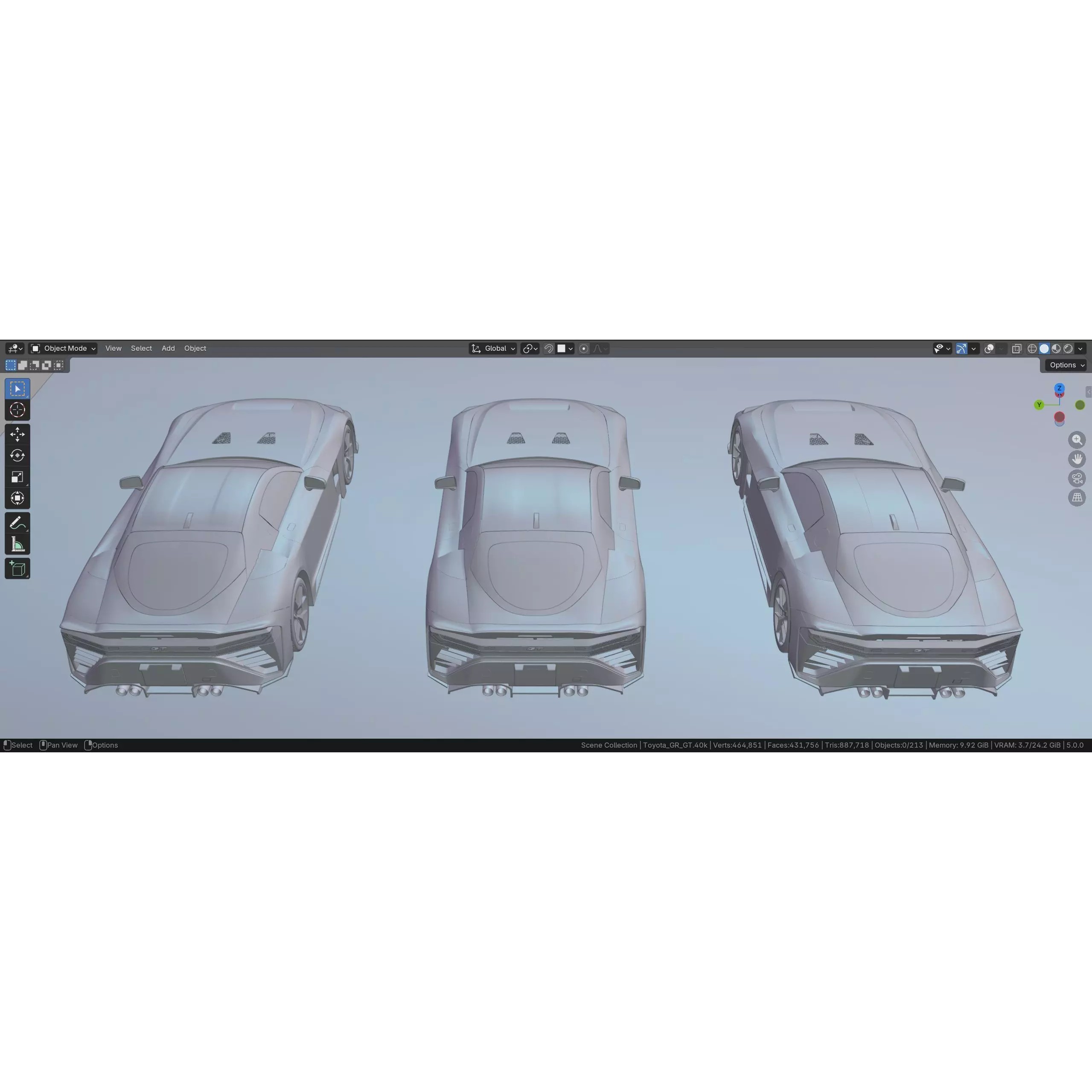 2025 Toyota GR GT - Low-Poly Game-Ready 3D Model - View 9