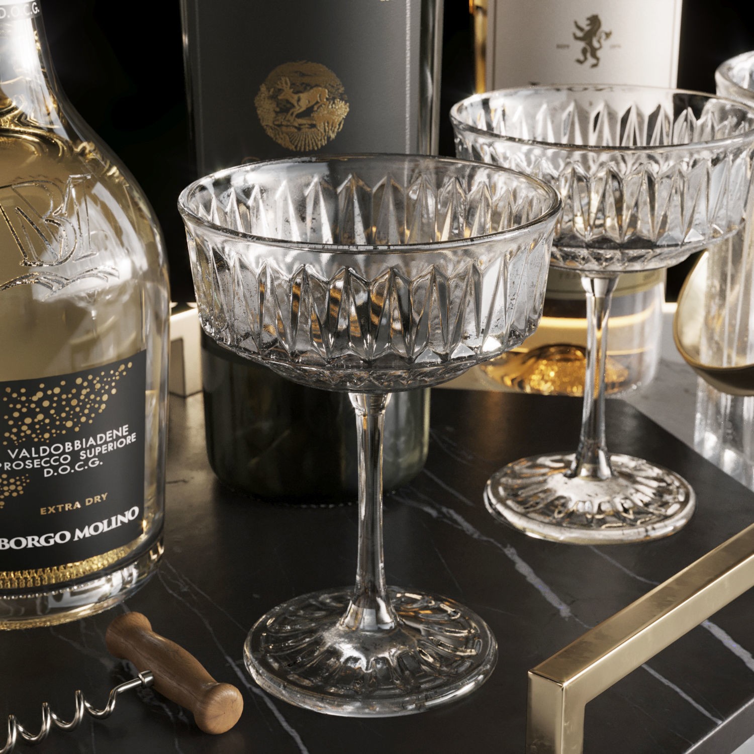Wine Set - High-Quality 3D Model - View 3