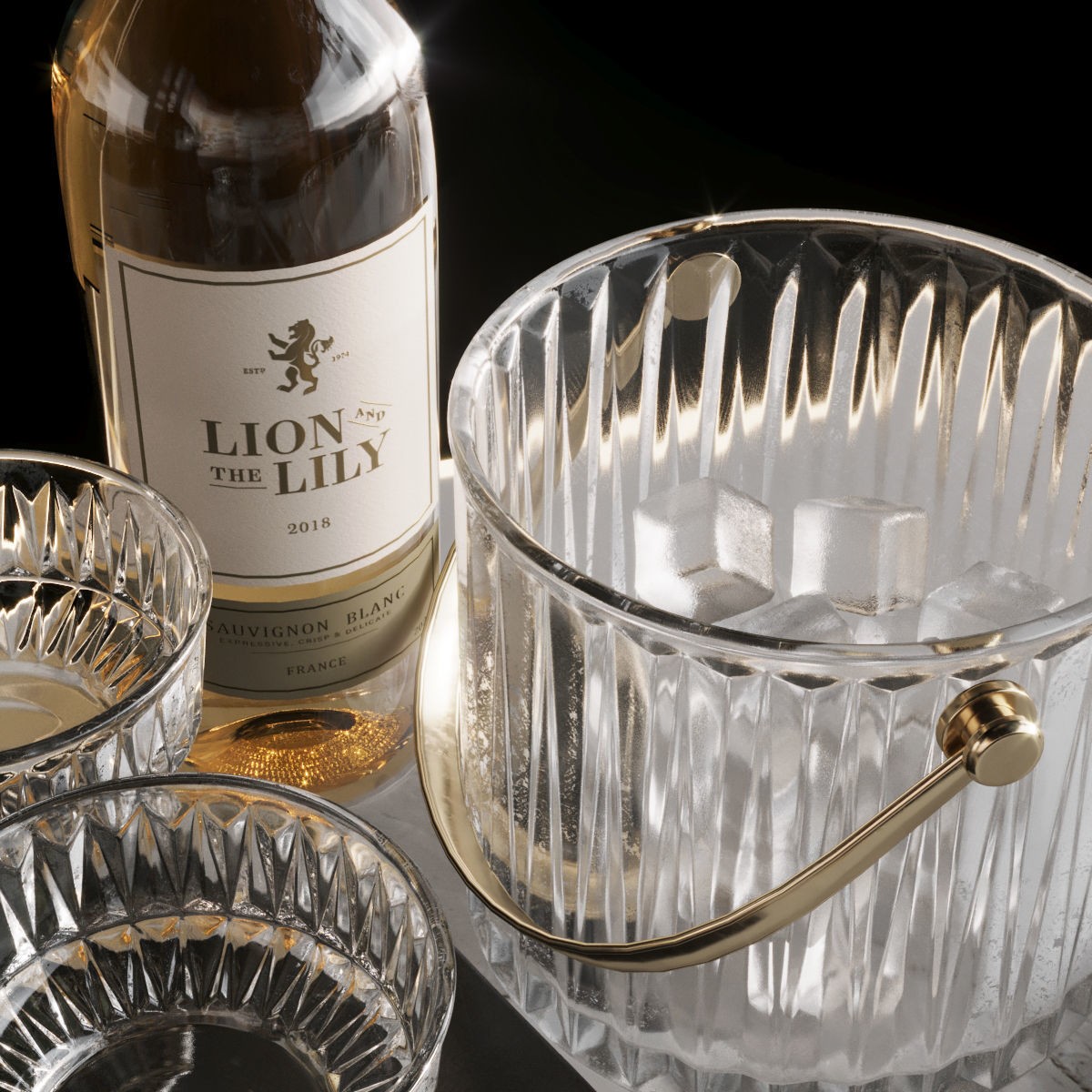 Wine Set - High-Quality 3D Model - View 6
