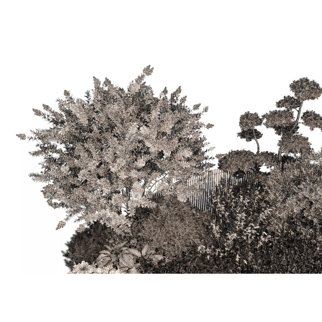 Flower Bed 3D Model – Realistic Garden Asset, FBX & OBJ Formats