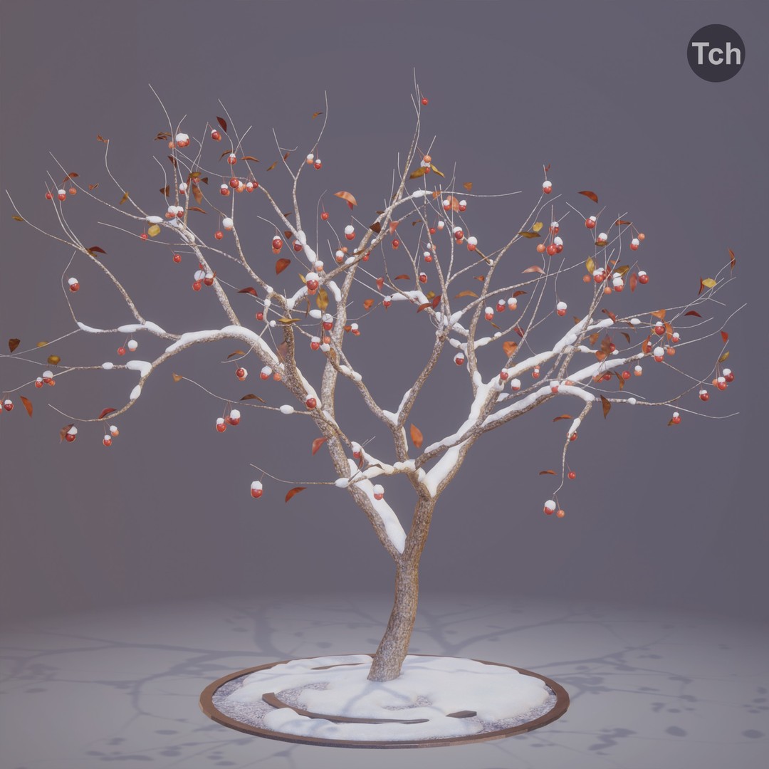 Four Seasons Tree 3D Model – Realistic PBR Trees for Games, FBX & Blender - View 15