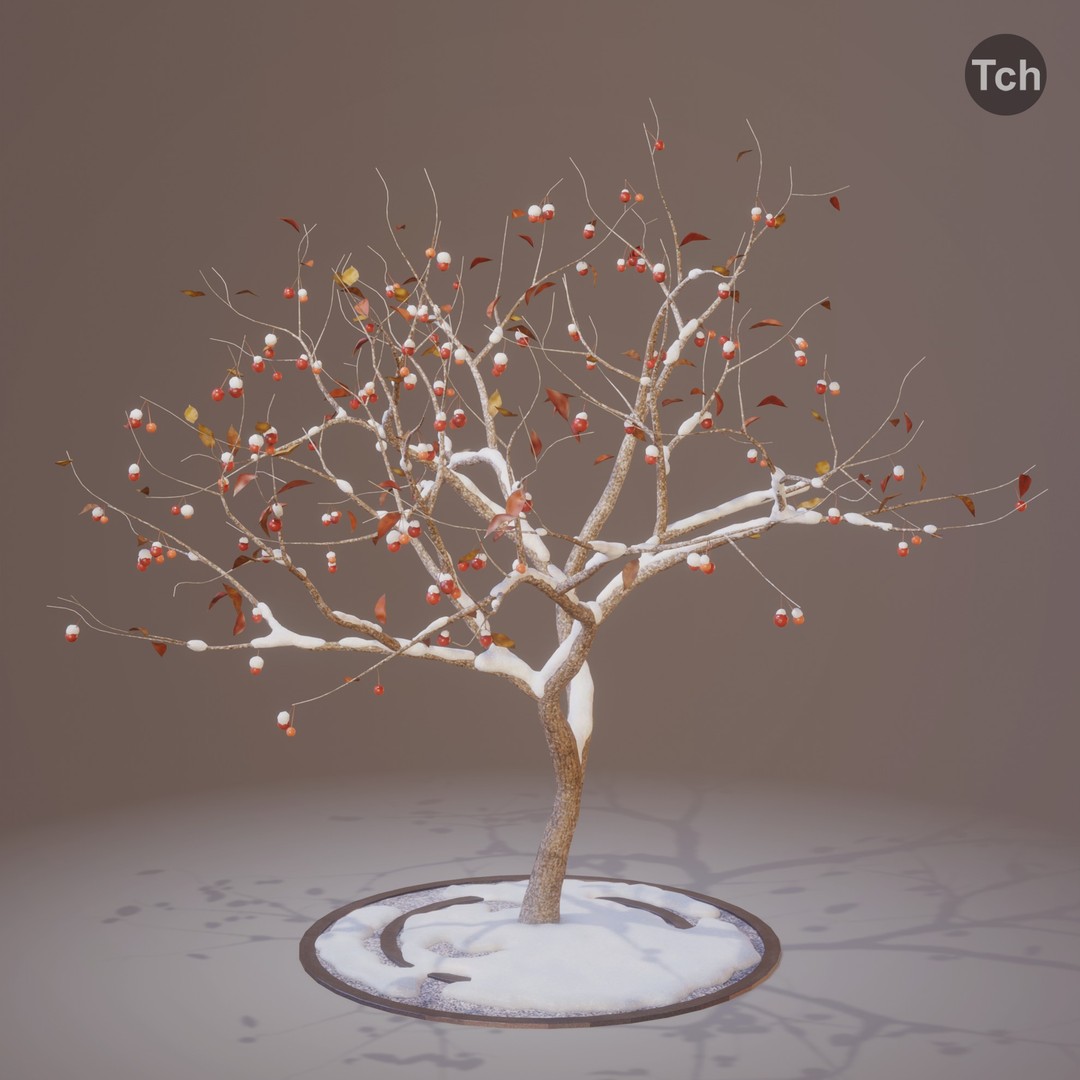 Four Seasons Tree 3D Model – Realistic PBR Trees for Games, FBX & Blender - View 16