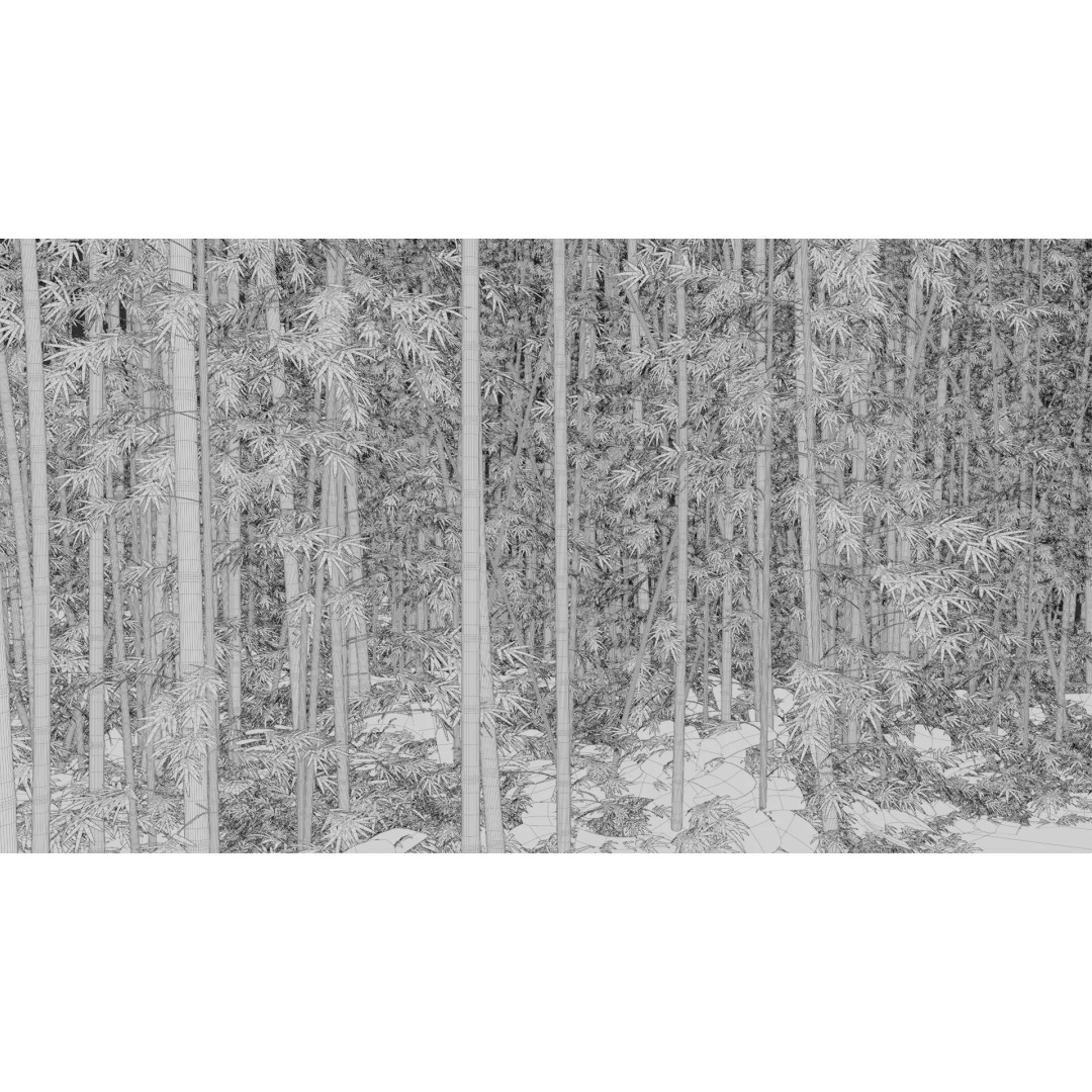 Japanese Bamboo Forest 3D Model – High Poly Environment, FBX, Unreal Engine
