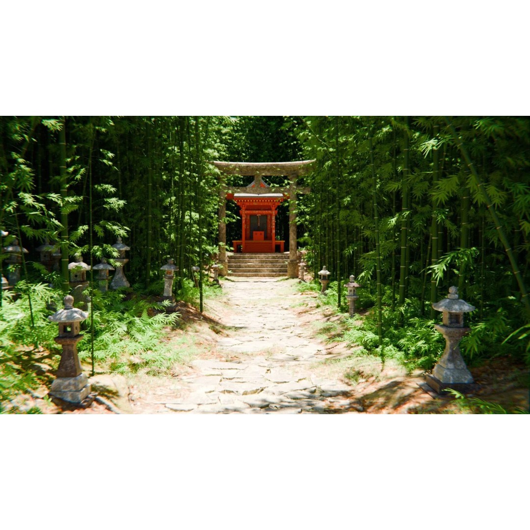Japanese Bamboo Forest 3D Model – High Poly Environment, FBX, Unreal Engine - View 2