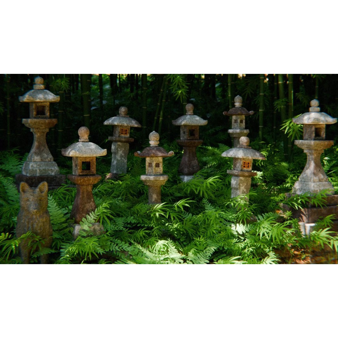 Japanese Bamboo Forest 3D Model – High Poly Environment, FBX, Unreal Engine - View 5