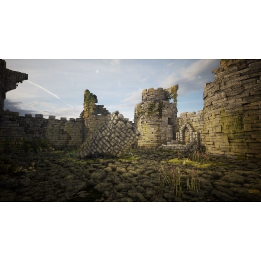 Overgrown Medieval Castle 3D Model – Low Poly Game Asset, FBX - View 20