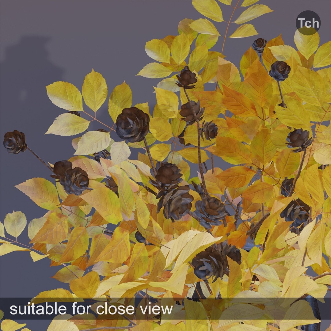 Yellow Fall Bouquet 3D Model – Low Poly PBR Asset for Decoration - View 7