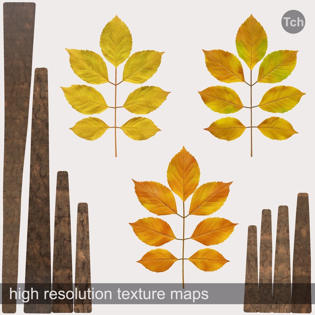 Yellow Fall Bouquet 3D Model – Low Poly PBR Asset for Decoration - View 9
