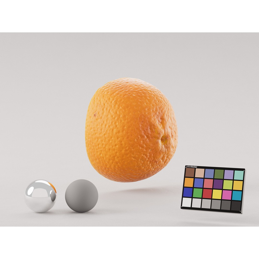 Half Cut Orange 3D Model – Realistic PBR Asset, FBX, OBJ, C4D - View 5