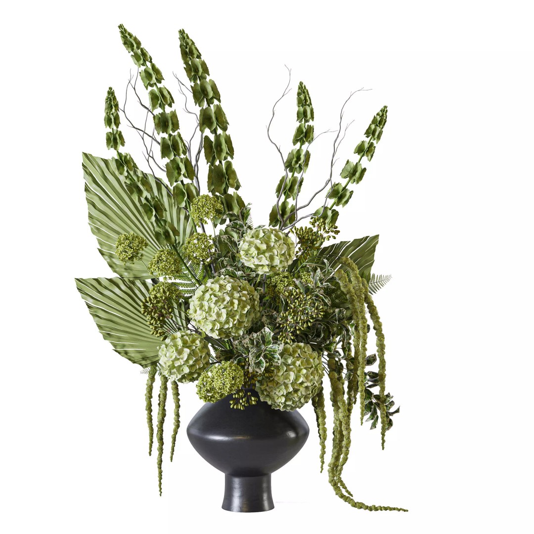 Emerald Forest Majesty Bloom 3D Model – High Poly Flower Set, FBX - View 2