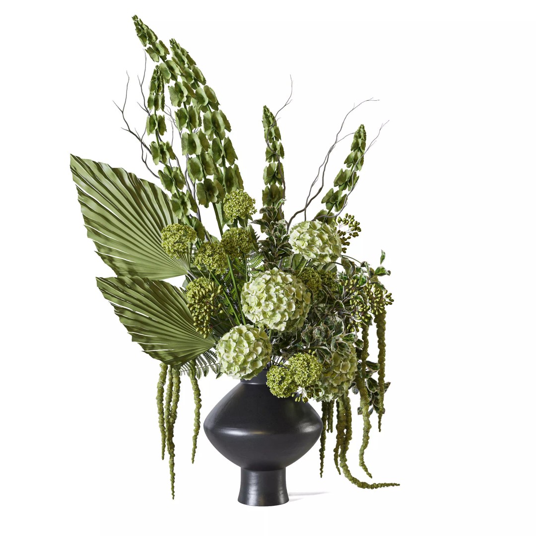 Emerald Forest Majesty Bloom 3D Model – High Poly Flower Set, FBX - View 6