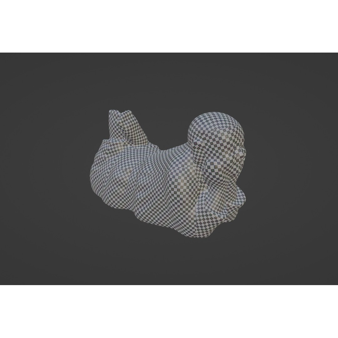 Little Buddha 3D Model – Mid-Poly Sculpture with PBR Textures, FBX, OBJ - View 14