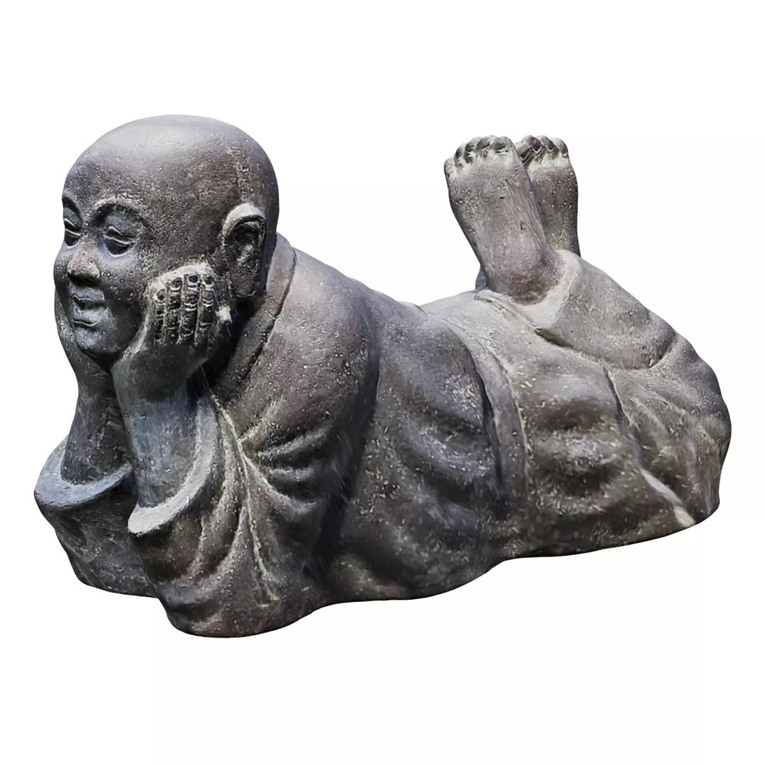 Little Buddha 3D Model – Mid-Poly Sculpture with PBR Textures, FBX, OBJ - View 2