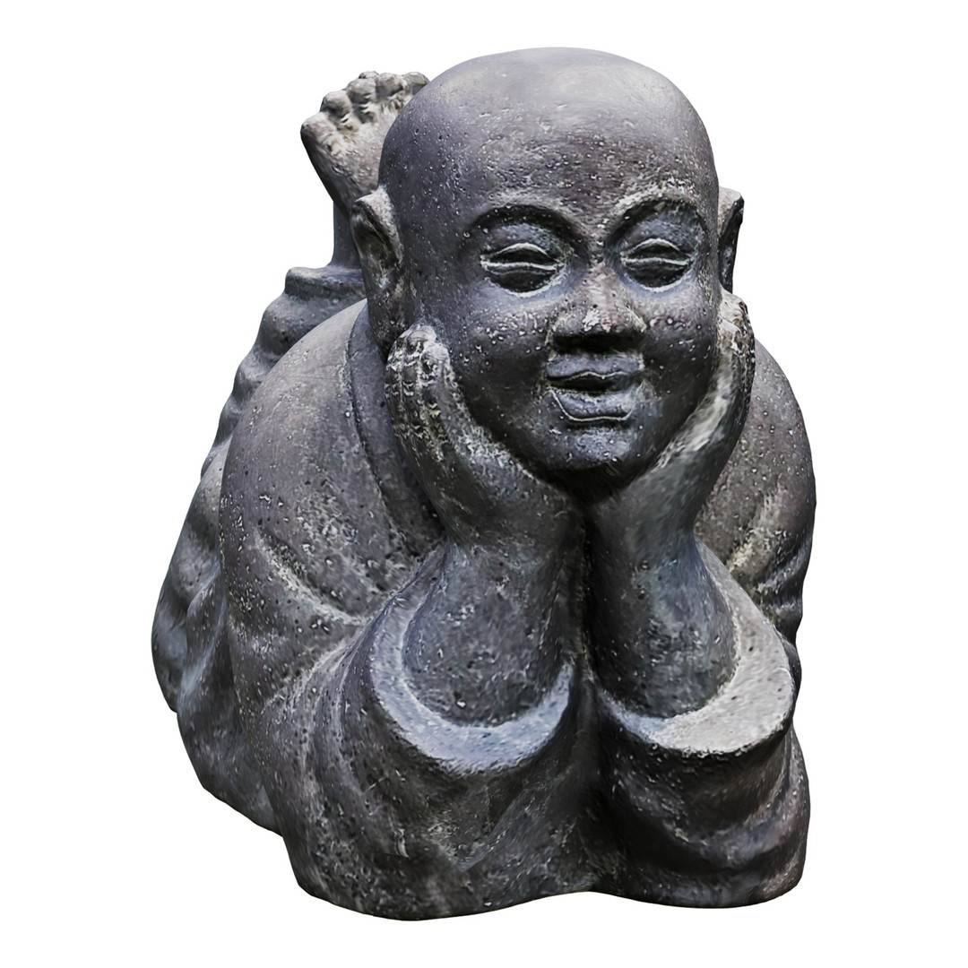 Little Buddha 3D Model – Mid-Poly Sculpture with PBR Textures, FBX, OBJ - View 4