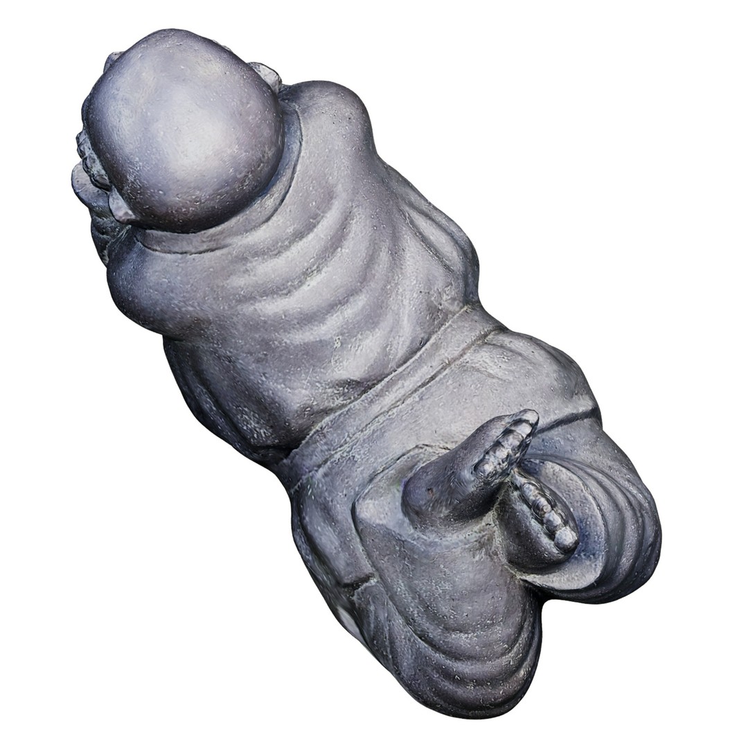 Little Buddha 3D Model – Mid-Poly Sculpture with PBR Textures, FBX, OBJ - View 6