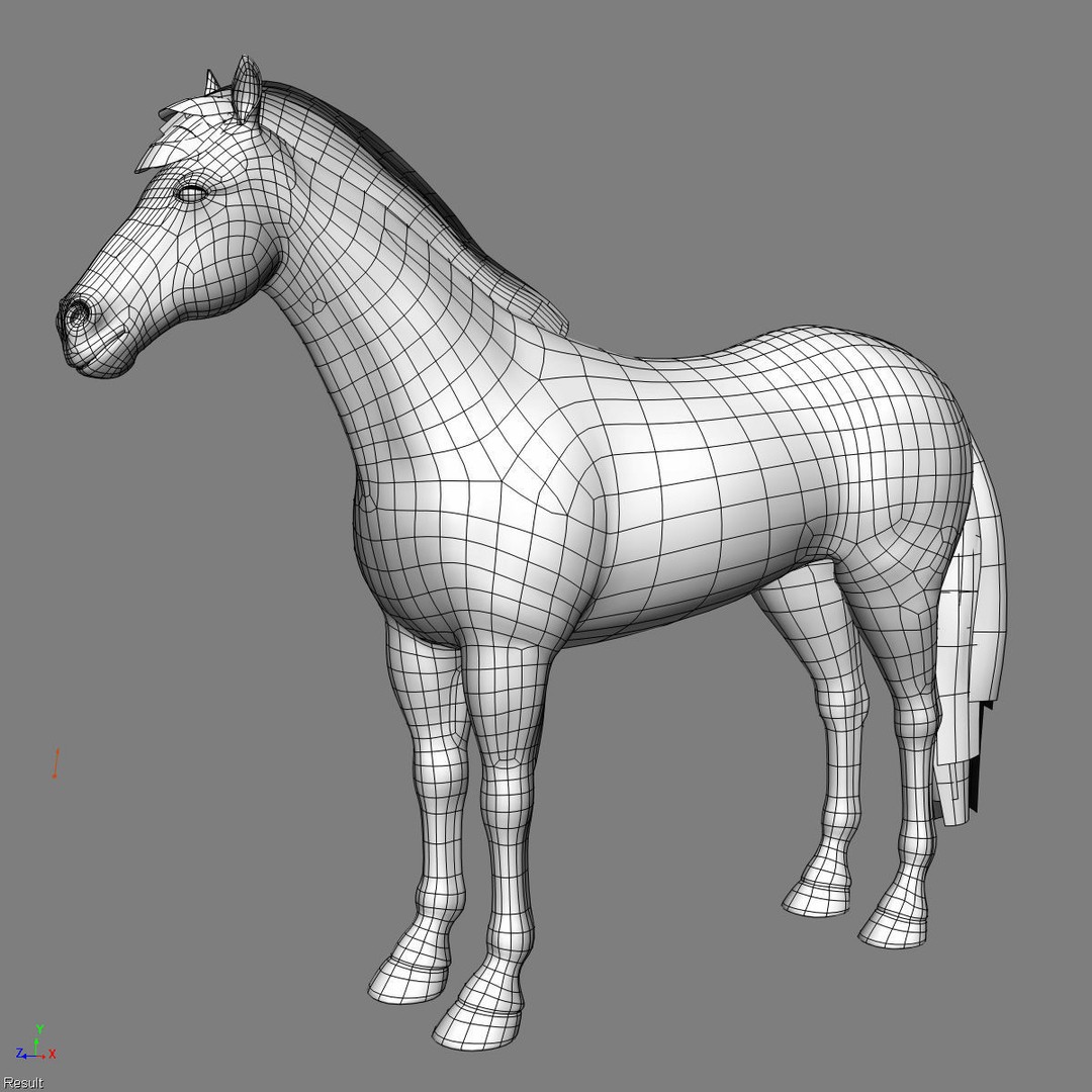 White Horse 3D Model – Rigged and Animated, FBX, PBR Textures - View 17