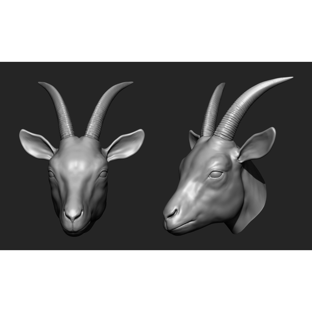 Animal Heads 3D Model – High Poly Collection, ZTL, OBJ, STL