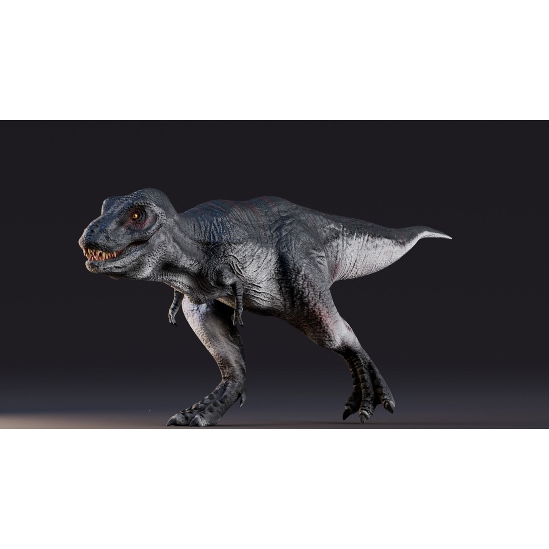 Tyrannosaurus Rex 3D Model – Low Poly Animated Rigged FBX - View 11