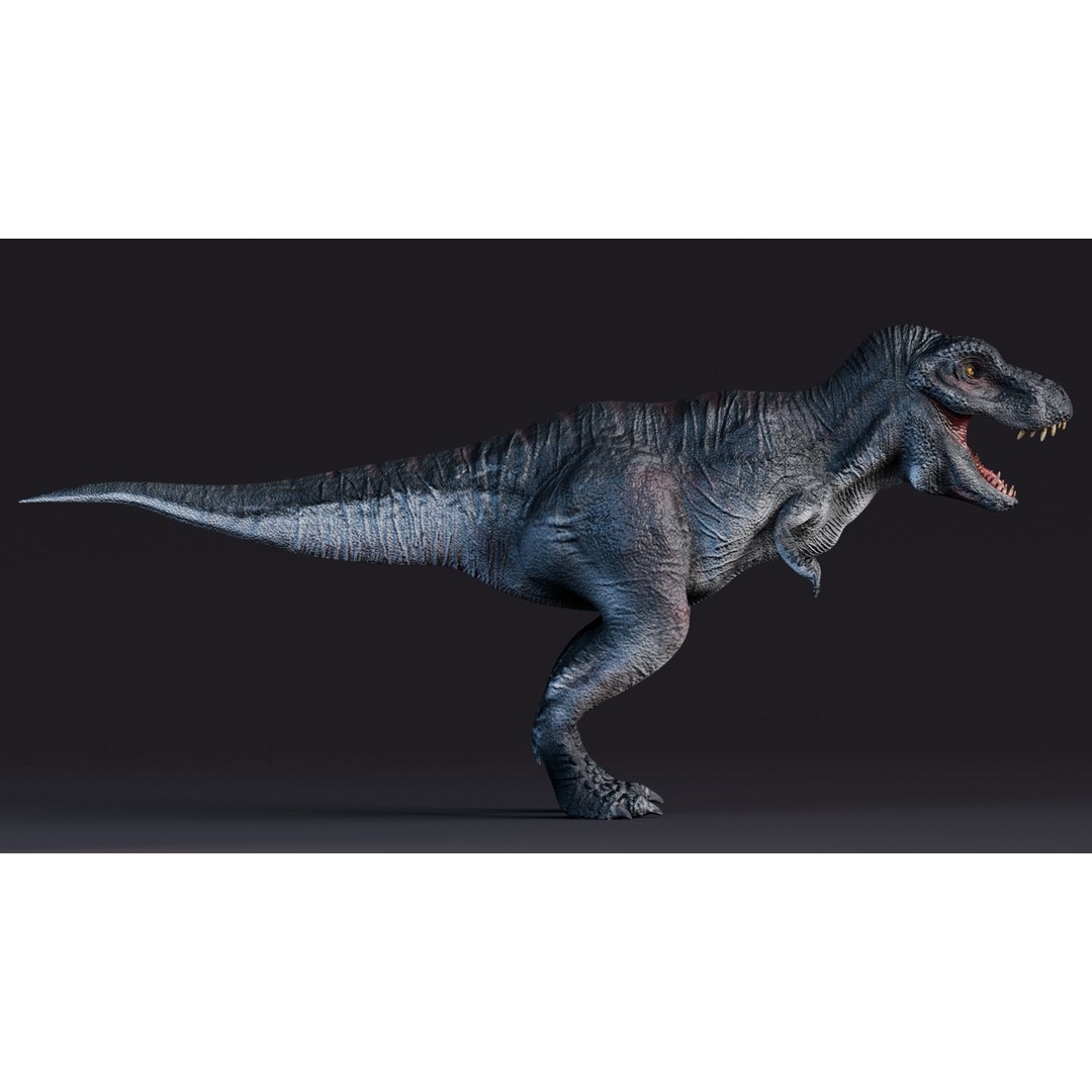 Tyrannosaurus Rex 3D Model – Low Poly Animated Rigged FBX - View 13
