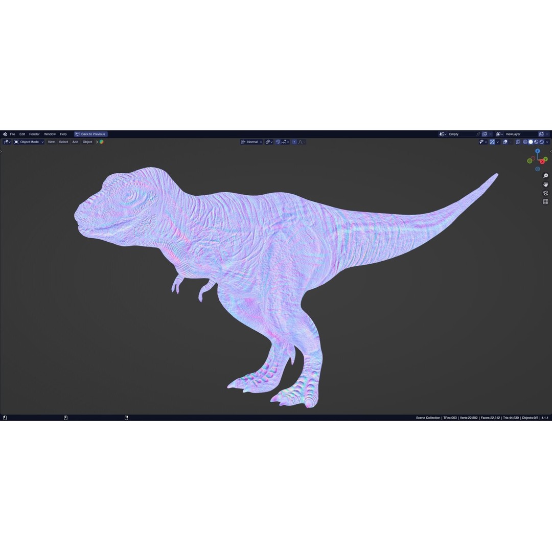 Tyrannosaurus Rex 3D Model – Low Poly Animated Rigged FBX - View 17