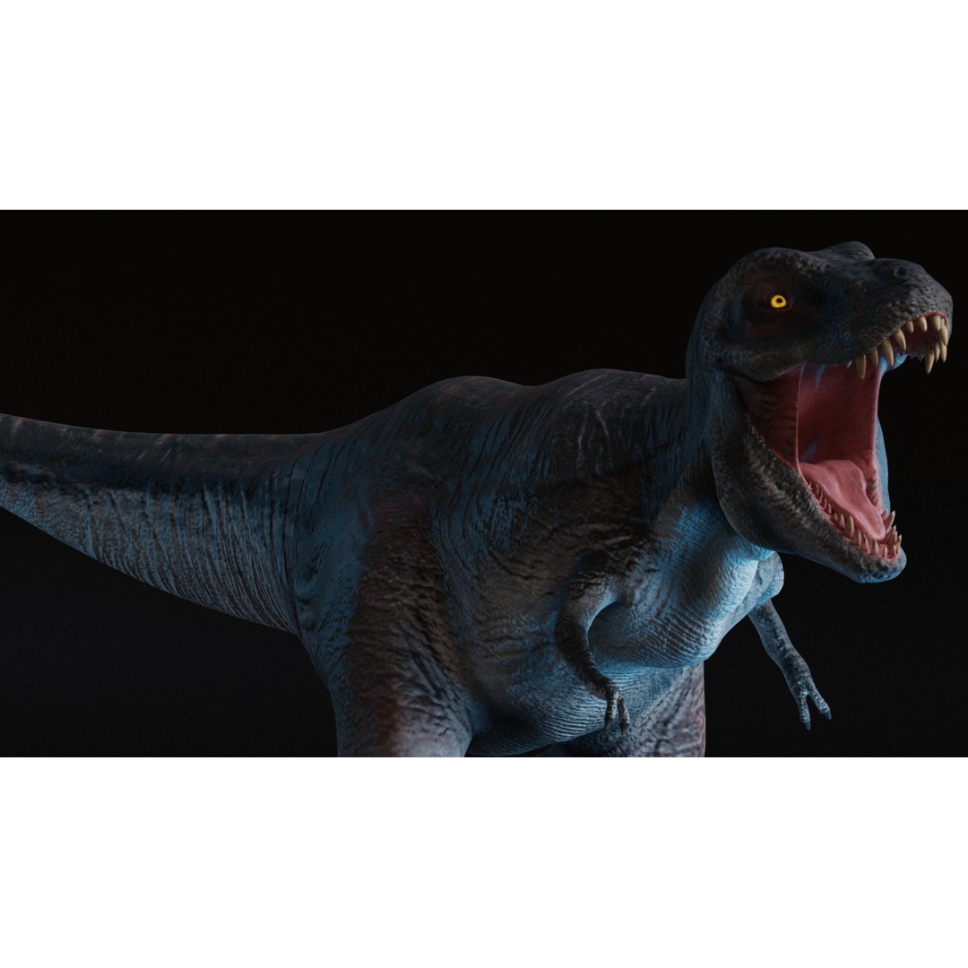 Tyrannosaurus Rex 3D Model – Low Poly Animated Rigged FBX - View 21