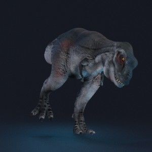 Tyrannosaurus Rex 3D Model – Low Poly Animated Rigged FBX - View 23
