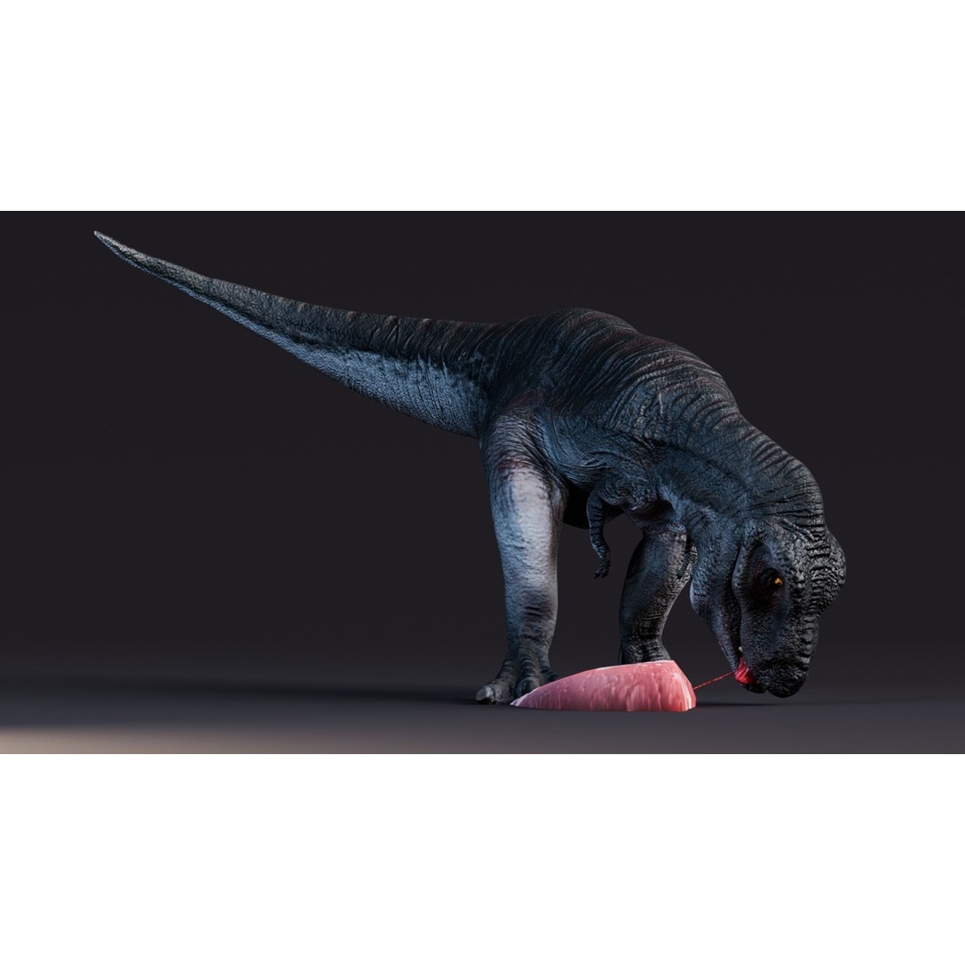 Tyrannosaurus Rex 3D Model – Low Poly Animated Rigged FBX - View 8