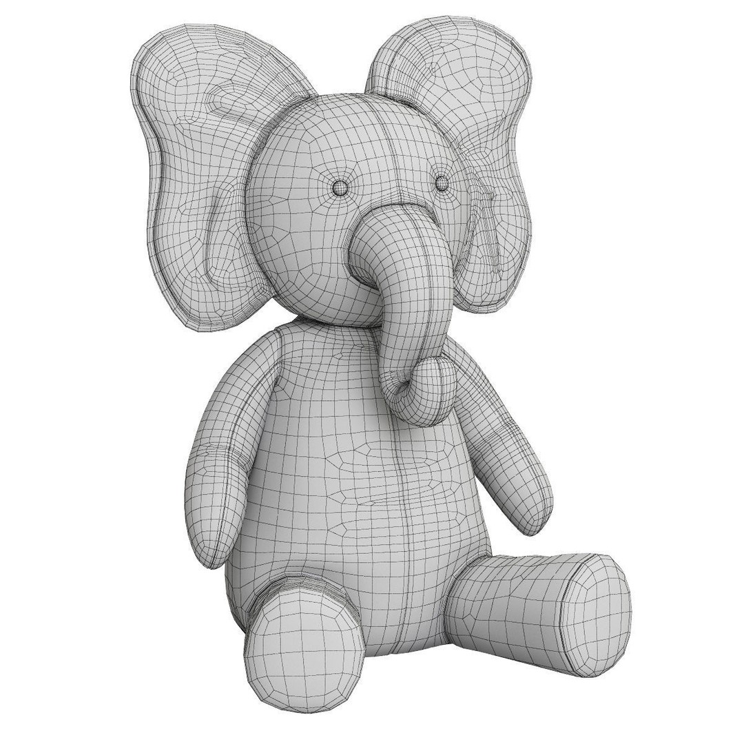 Plush Toys 3D Model – Cute Animal Characters, FBX, PBR Textures - View 10
