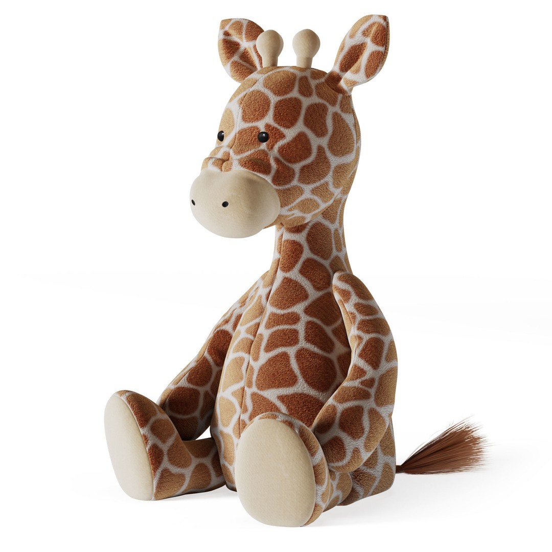 Plush Toys 3D Model – Cute Animal Characters, FBX, PBR Textures - View 4