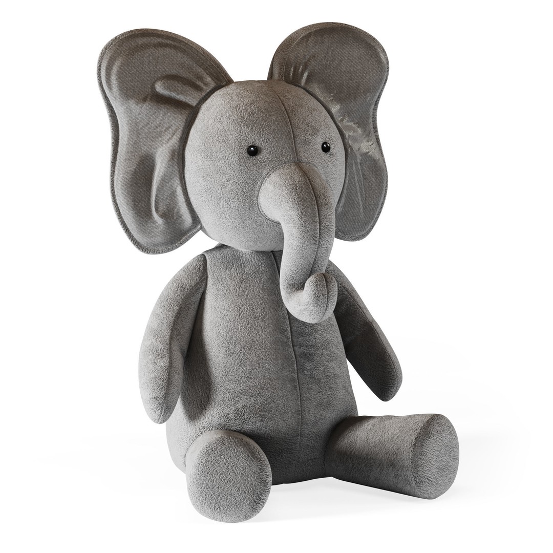 Plush Toys 3D Model – Cute Animal Characters, FBX, PBR Textures - View 5