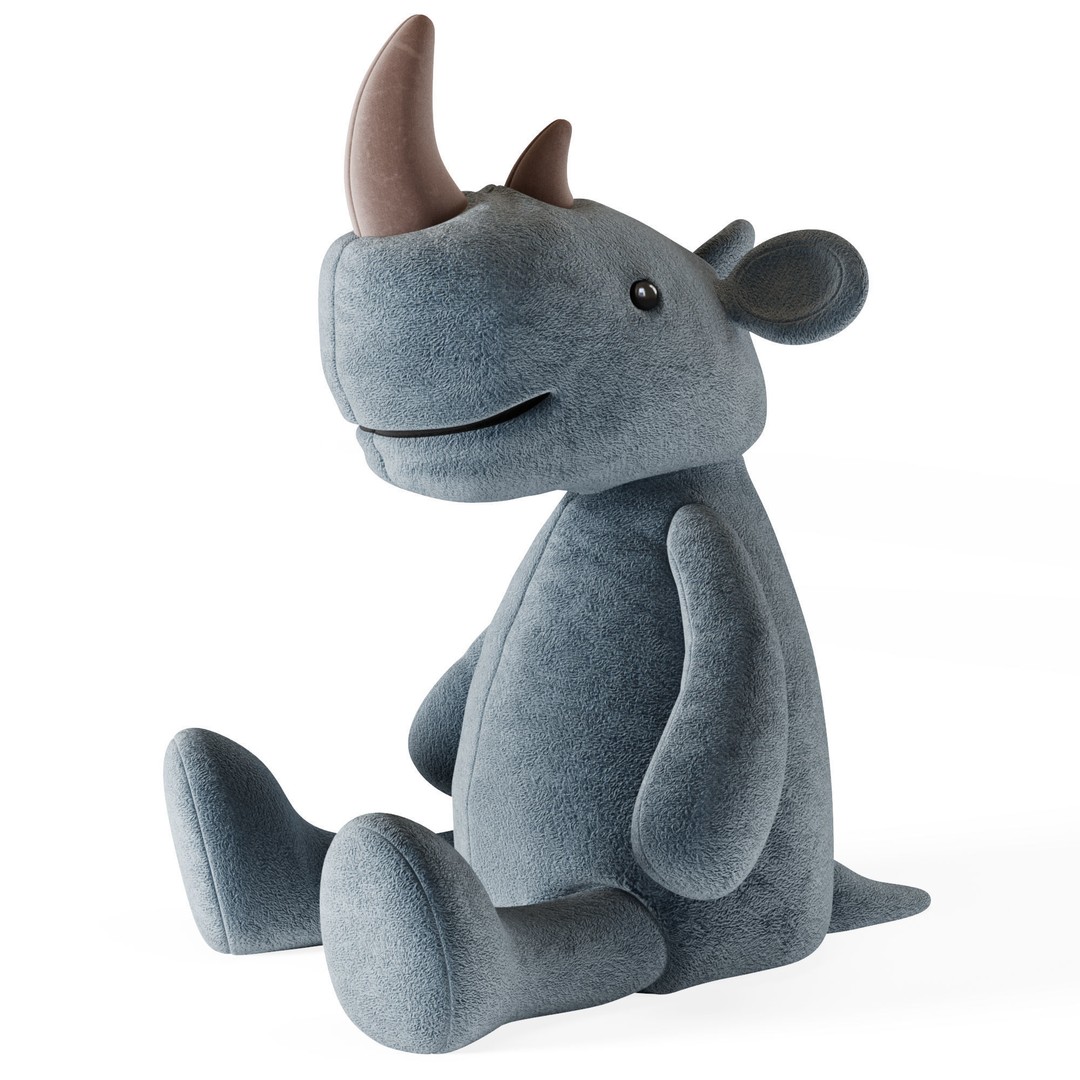 Plush Toys 3D Model – Cute Animal Characters, FBX, PBR Textures - View 6