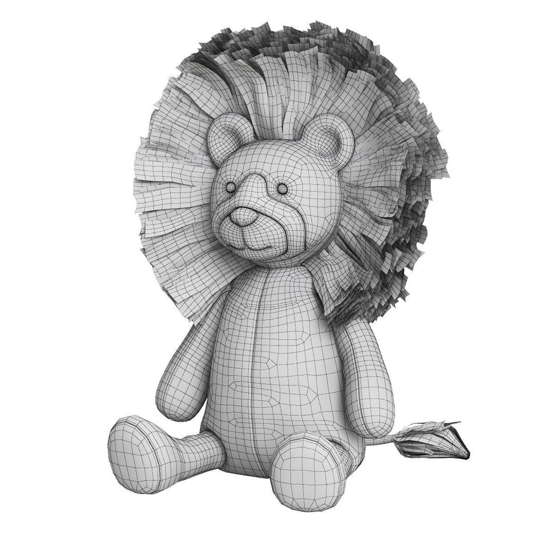 Plush Toys 3D Model – Cute Animal Characters, FBX, PBR Textures - View 8