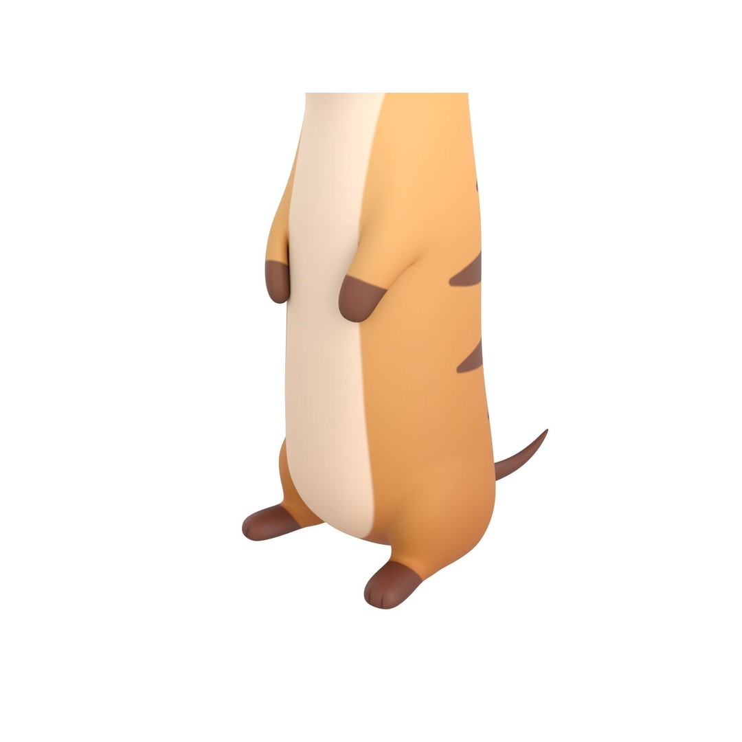 Meerkat 3D Model – Cute Cartoon Character, FBX & OBJ Formats - View 10