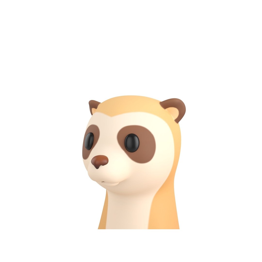 Meerkat 3D Model – Cute Cartoon Character, FBX & OBJ Formats - View 11