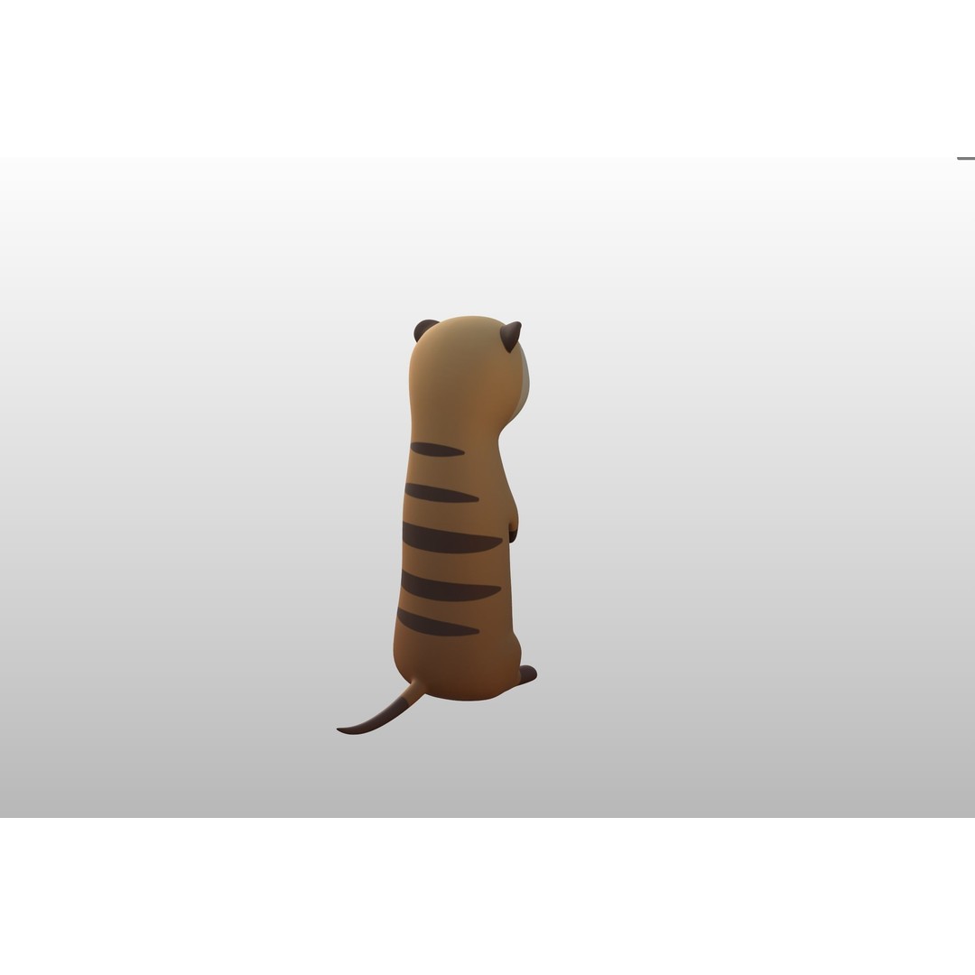 Meerkat 3D Model – Cute Cartoon Character, FBX & OBJ Formats - View 16